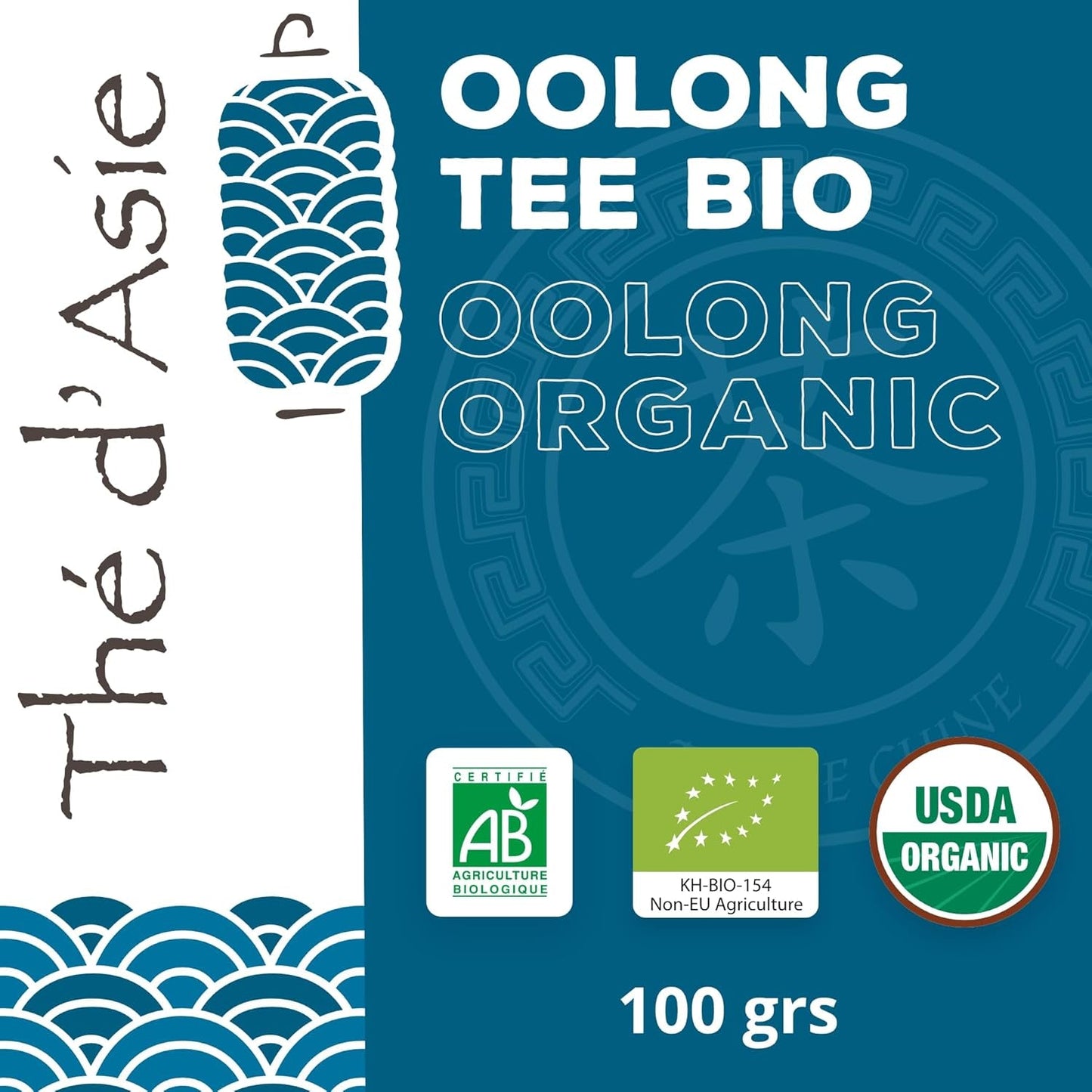 Khla - Ekologiskt oolongte 100 g - Blått te - Naturligt löst te - Ekologiskt asiatiskt te - Löst och skuret - ört- och infusionste - Från Kina