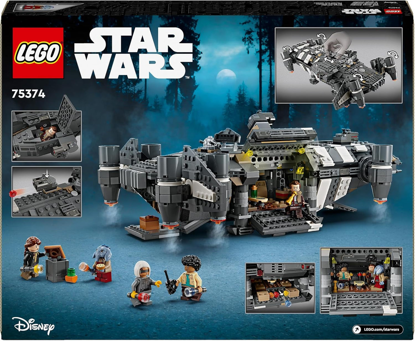 LEGO Star Wars: Skeleton Crew Onyx Cinder, byggbar och samlarbar rymdskeppsleksak för pojkar och flickor med 5 tecken, presentidé för fans från 10 år 75374 Byggset Besuche den LEGO-Store