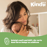 Kindii Natural Balance våtservetter för bebis – (1 x 60 st.) Våtservetter för bebisar och barn – Skyddande, Aloe Vera, Delikat doft – 60 st.