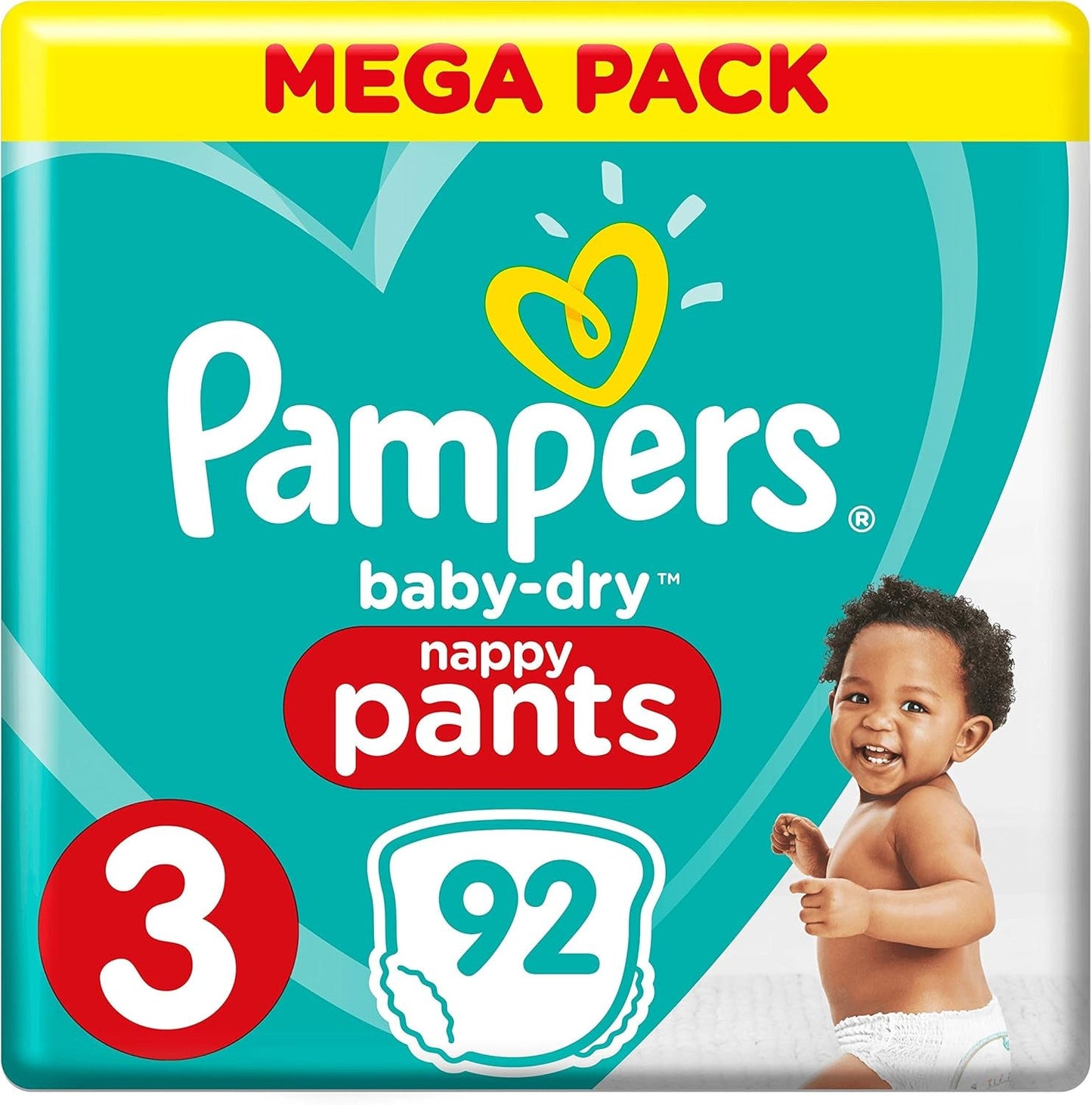 Blöjor Pampers 81657566 Baby-Dry Byxor, vit