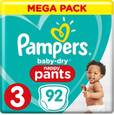 Blöjor Pampers 81657566 Baby-Dry Byxor, vit