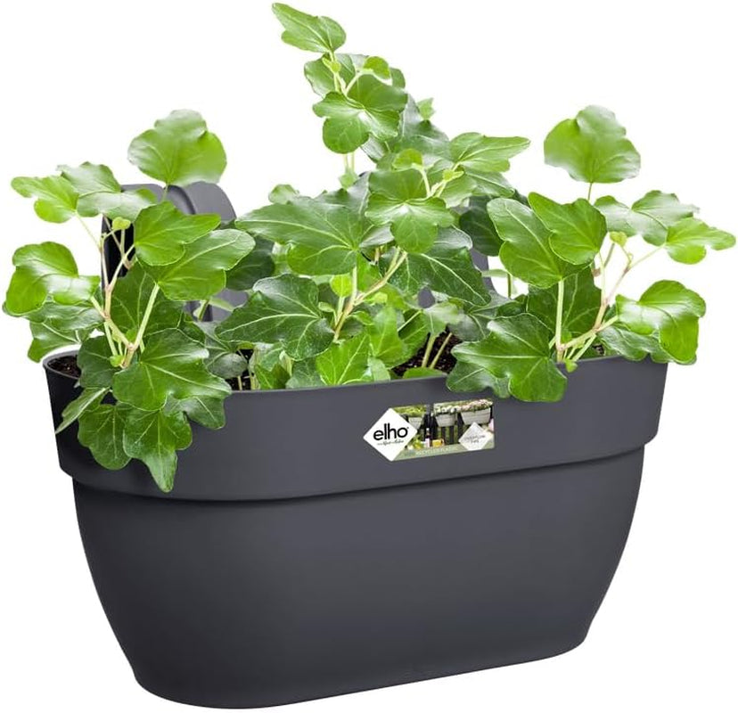 elho Vibia Campana Easy Hanger M 36 - Kruka för balkong och ute - Ø 36,0 x H 26,5 cm - Svart/Antracit