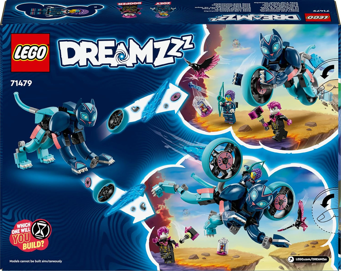LEGO Dreamzzz Zoey's Cat Motorcycle 2 i 1 Gåva för 7+ år Djurmodell Byggkloss Leksak Motorcykel Fantasy Lekset för pojkar och flickor 71479 Byggset Beuche den LEGO-Store