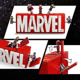 LEGO Marvel: Marvel-logotyp och minifigurer - Hulk, Thor, Iron Man, Black Widow och Captain America samlingsset - Avengers figurbyggeset - Present för pojkar och flickor från 12 år och uppåt 76313 Byggset Beuche den LEGO-Store