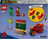 LEGO Marvel Iron Man med cykel och hulk, byggleksak för superhjälte för barn, samlingsset med cykel och minifigurer, present till flickor och pojkar 4 år gamla 76287 Byggset Besuche den LEGO-Store