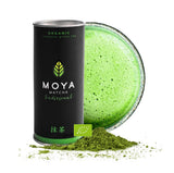 Moya Matcha ekologiskt grönt tepulver | 100 g traditionell ceremonikvalitet 30 g | Ekologiskt odlat och skördat i Uji, Japan | Perfekt att dricka till vatten, matcha lattes, smoothies och lemonader