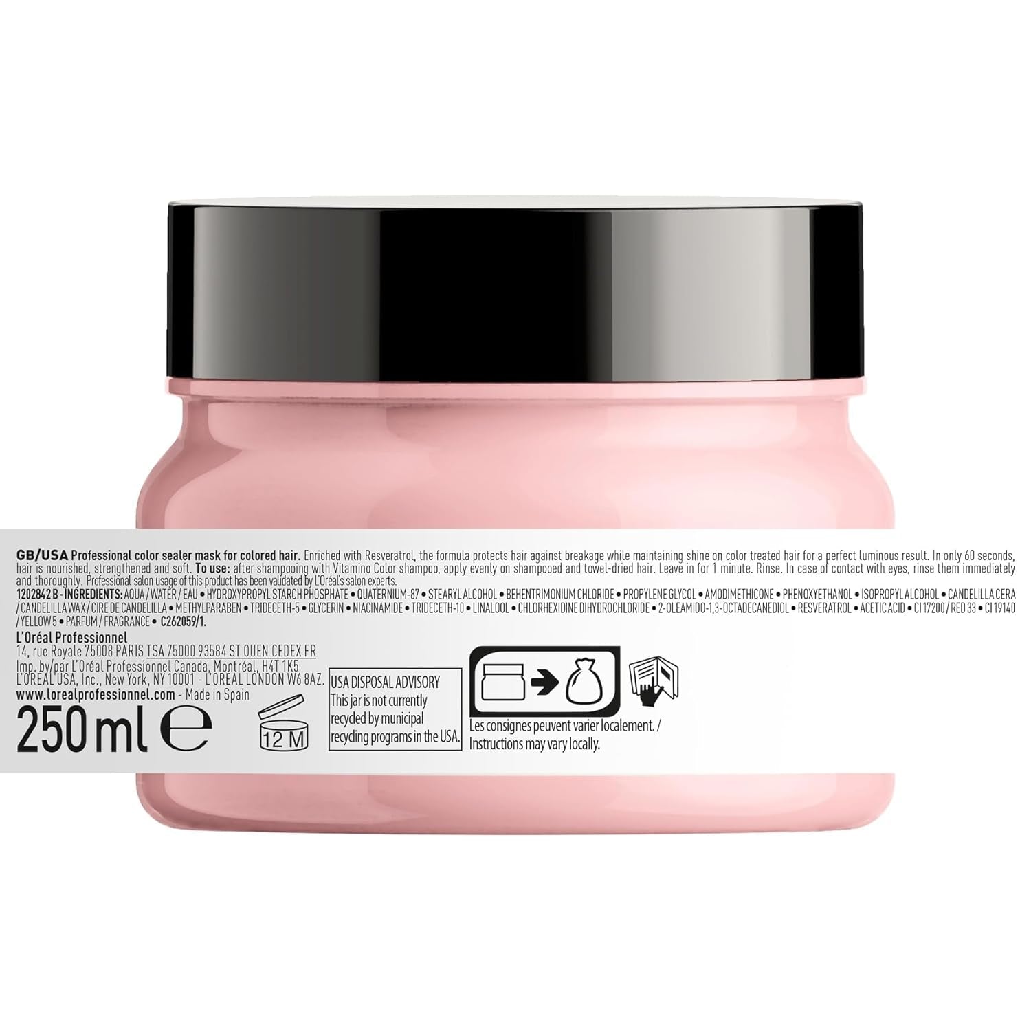 L'Oréal Professionnel Serie Expert Vitamino Color Mask Resestorlek Naty Shop hårmask