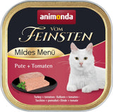 animonda vom Feinsten Mild Menu Mild Variety (32 x 100g), spannmålsfri, sockerfri våt kattmat, lättsmält mat med kalkonkött