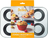 Bricka 6 Jumbo Muffins Ø 9 Cm - 34 X 22 X 4,5 cm Bakformar och plåtar Naty Shop