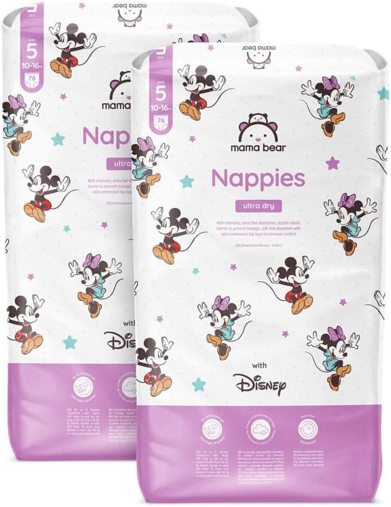 Blöjor Mama Bear Disney Ultra Dry storlek 4 (8-14 kg), vit, 84 st (1 förpackning)