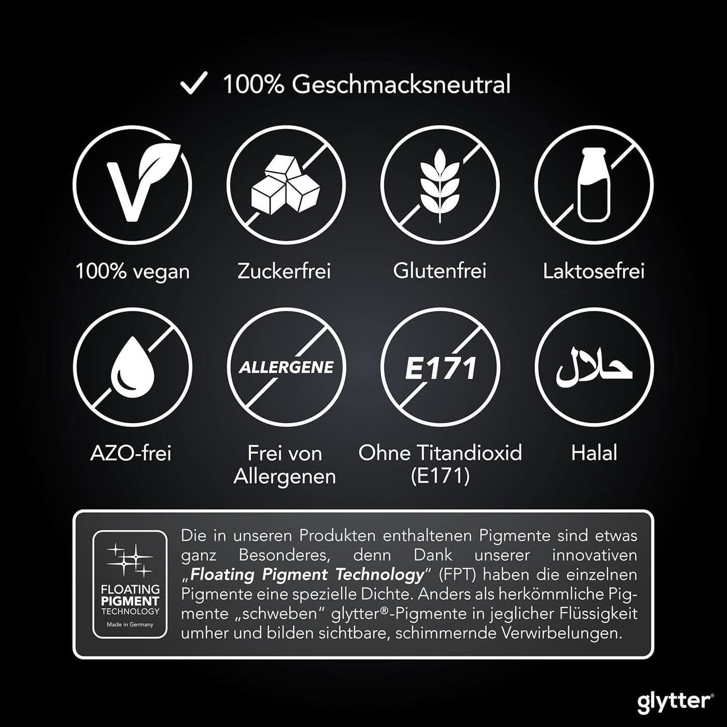Ätbart glitter för drycker och vätskor, 10 gram Naty Shop