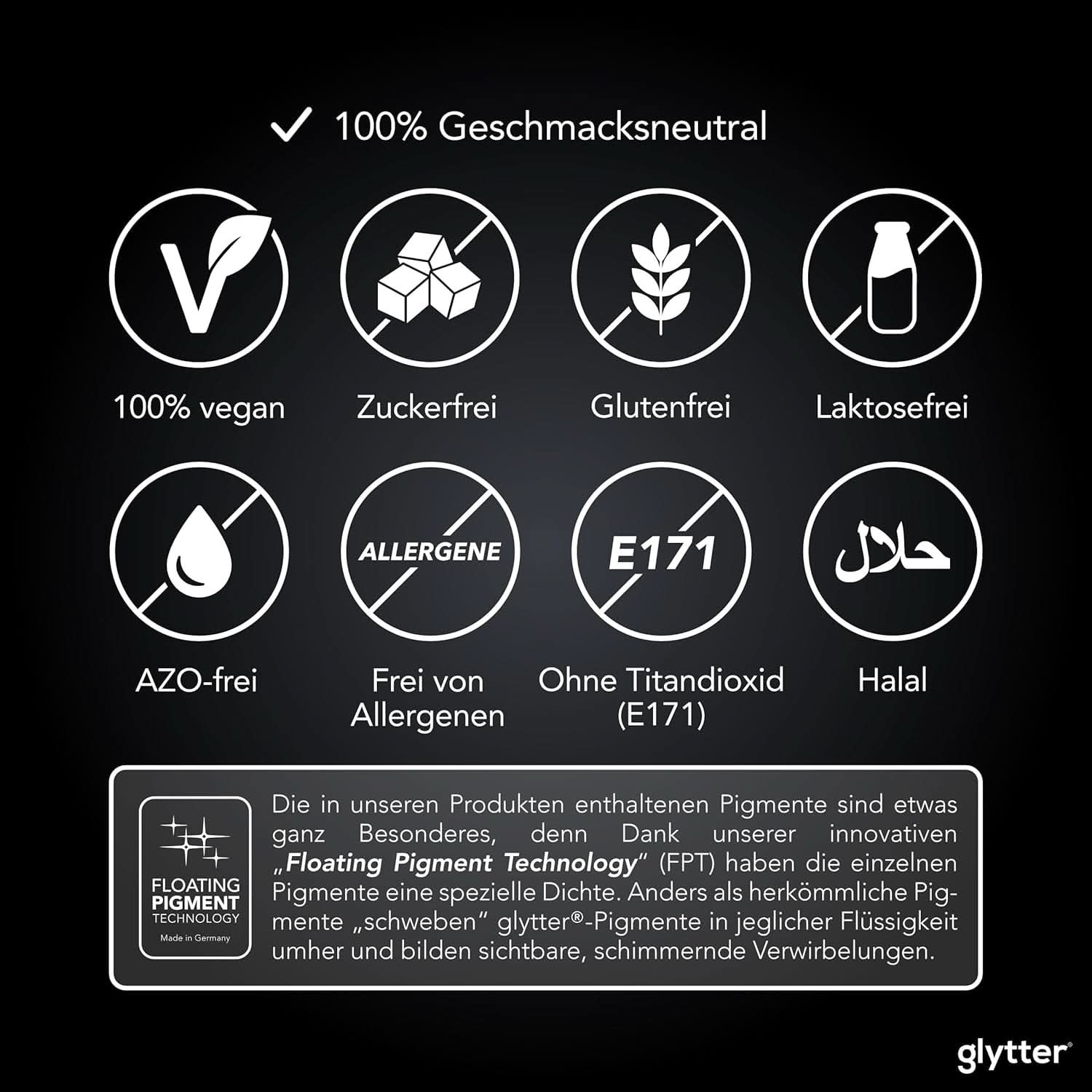 Ätbart glitter för drycker och vätskor, 10 gram Naty Shop