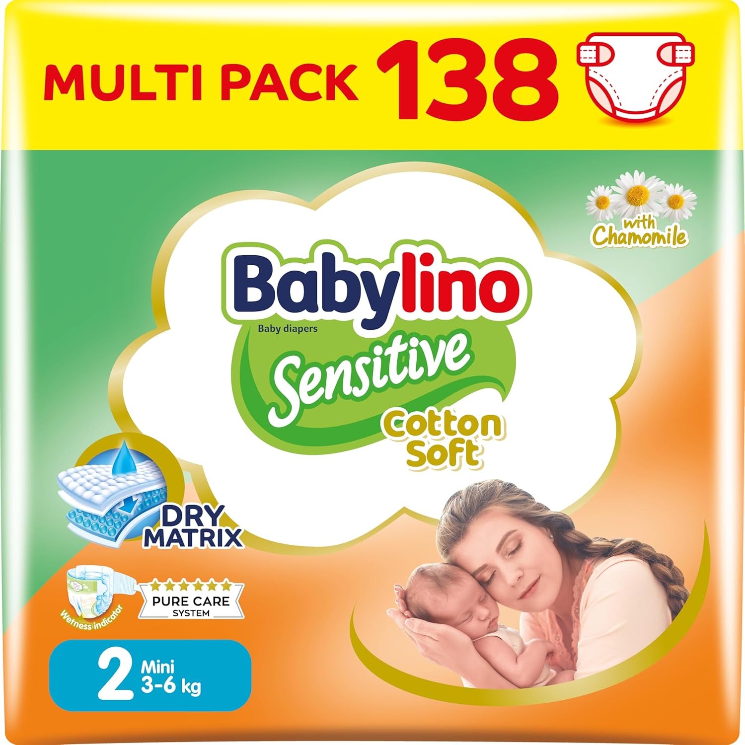 Känsliga barnblöjor, storlek 1, nyfödd (2-5 kg), 26 st