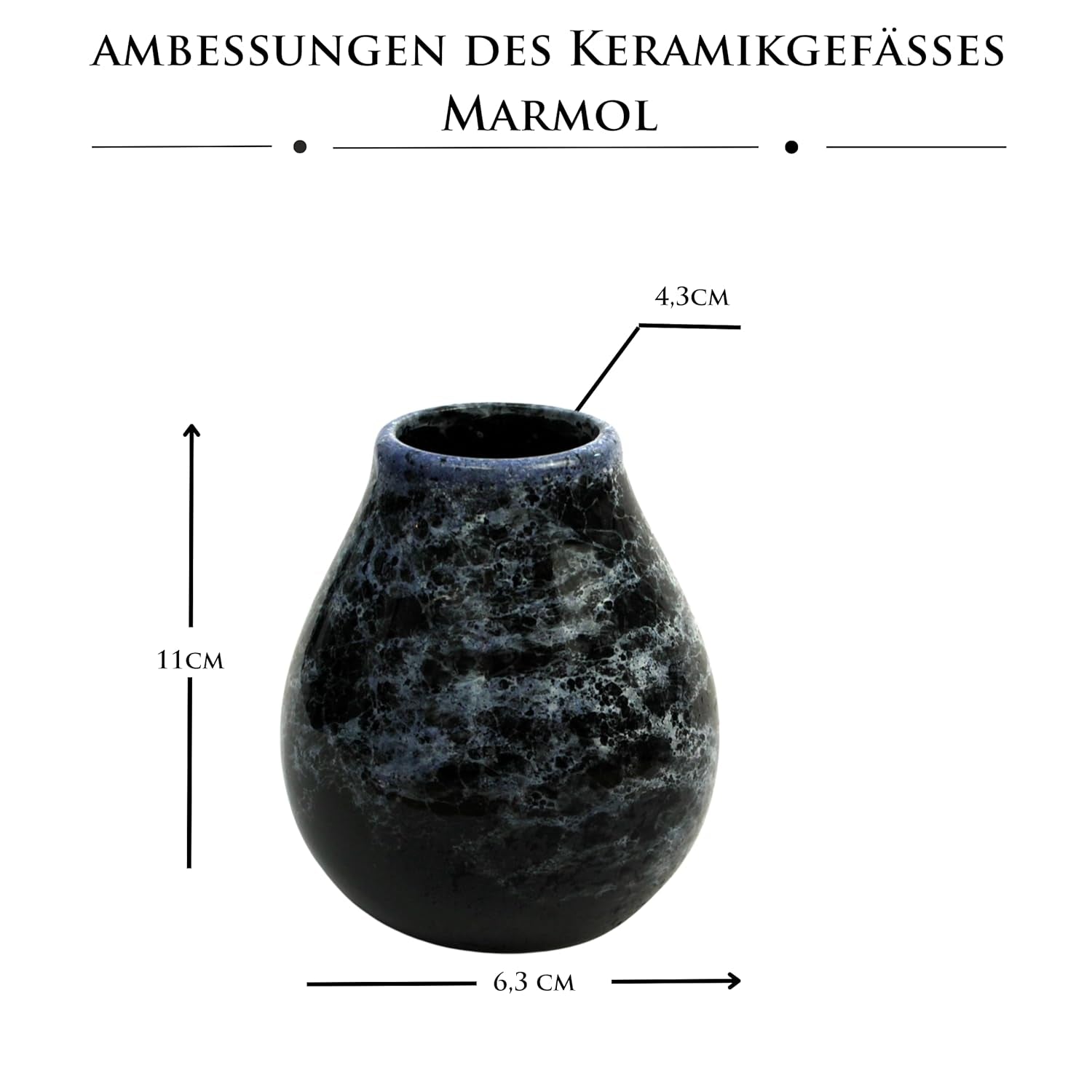 Yerba Mate teservis för 2 personer – Mas Energia Guarana 400 g – Marmol Blå keramisk mugg 350 ml – Rostfritt stål Bombilla 19 cm – Löst te 2 x 200 g