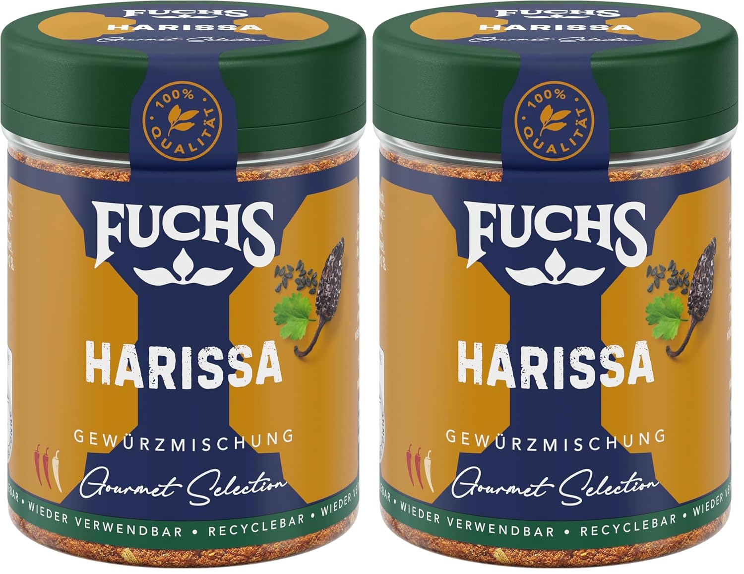 Fuchs Spices Gourmet Selection Mellanöstern/Afrika - Couscous och Bulgur Spice Mix Påfyllningsbar kryddmix för kryddning Bulgurrätter Vegansk 55g