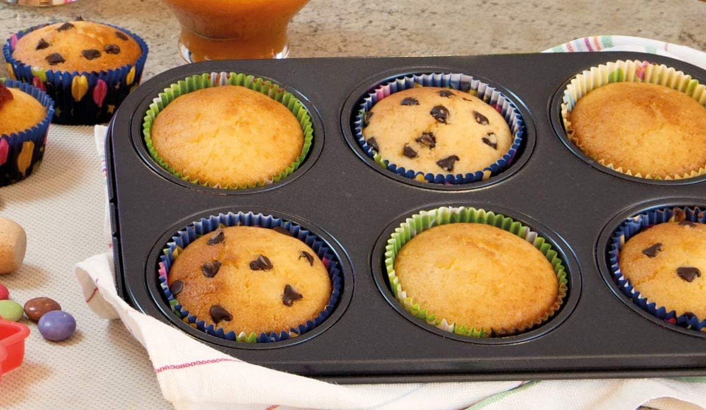 , Forma 6 muffins 18,5x27cm, svarta Formar och plåtar för bakning Naty Shop