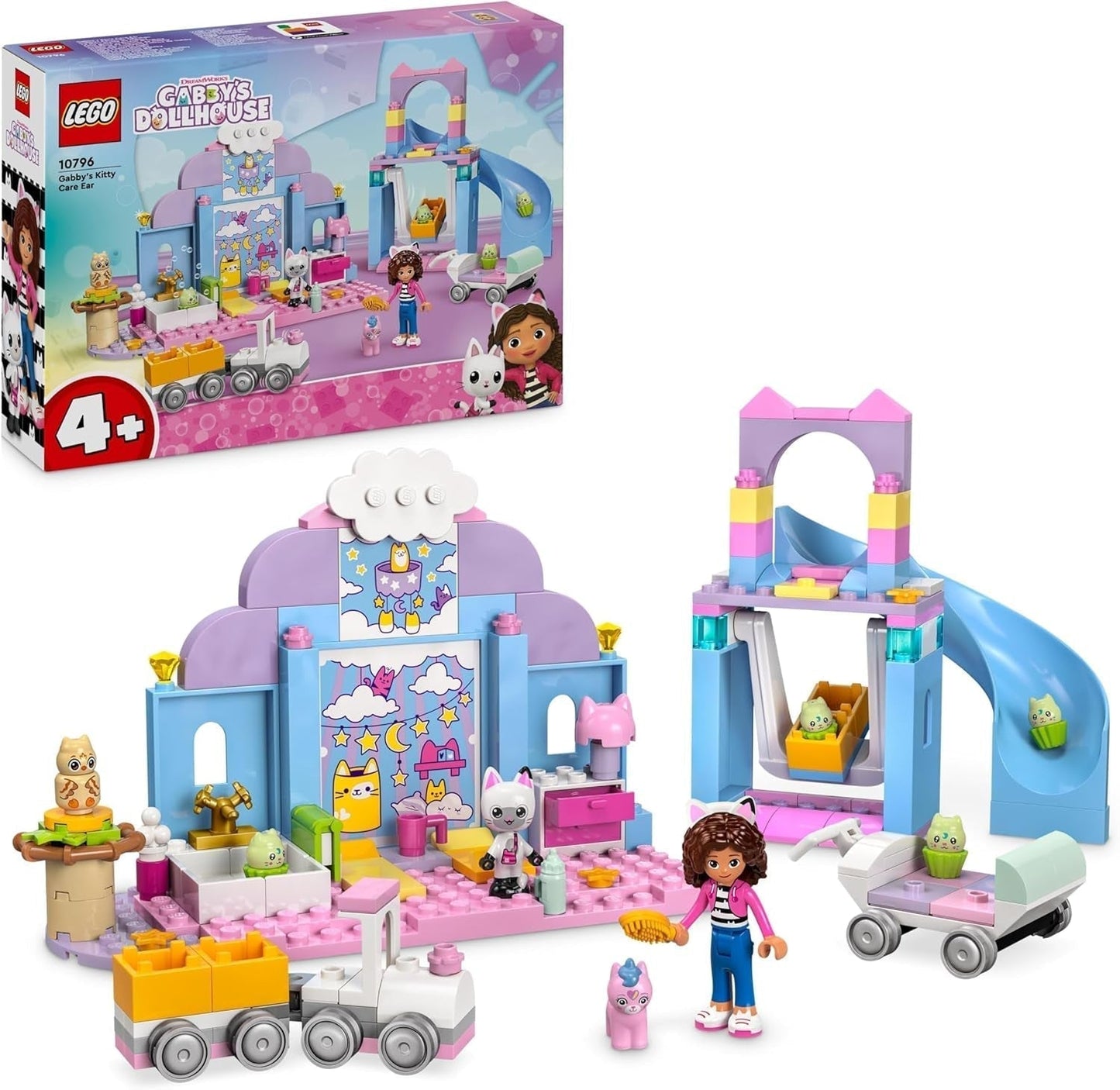 LEGO 4+ Gabbys dockskåp Gabbys lilla kattöron Låtsaslek Djurset Barnleksak med rutschkana och figurer Present för flickor och pojkar Kreativ lekleksak 10796 Byggset Beuche den LEGO-Store Standardtitel