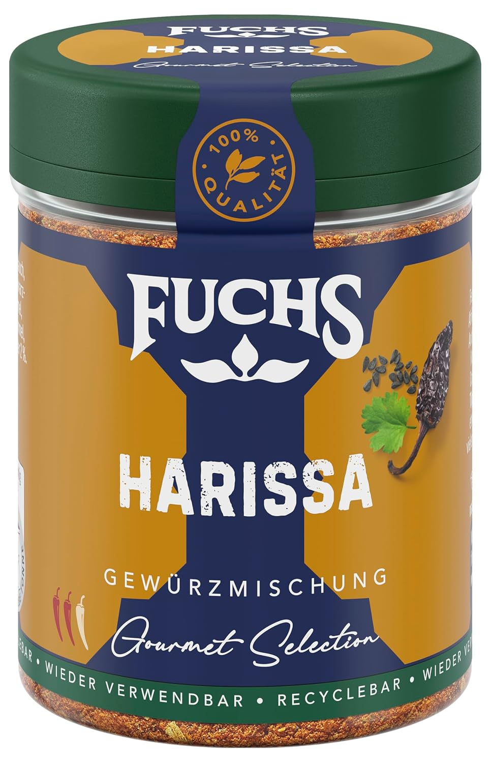 Fuchs Spices Gourmet Selection Mellanöstern/Afrika - Couscous och Bulgur Spice Mix Påfyllningsbar kryddmix för kryddning Bulgurrätter Vegansk 55g