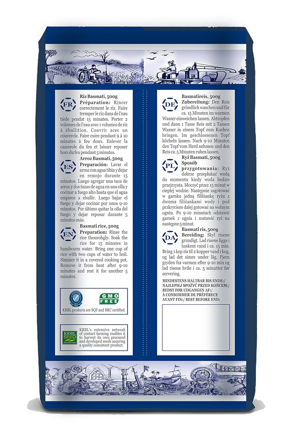 INDIA GATE Premium Basmatiris – Aromatiskt, fint långkornigt ris från Indien, fint långkornigt (1 x 500 g)