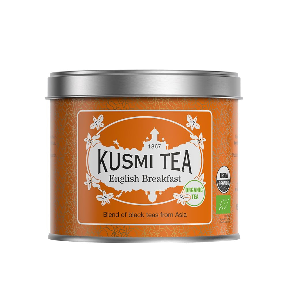 Kusmi Tea - Earl Grey Intense - Ekologiskt Earl Grey svart te med stark bergamott och kryddig citron - löst te - 100g metalllåda - Antal för ca 50 koppar