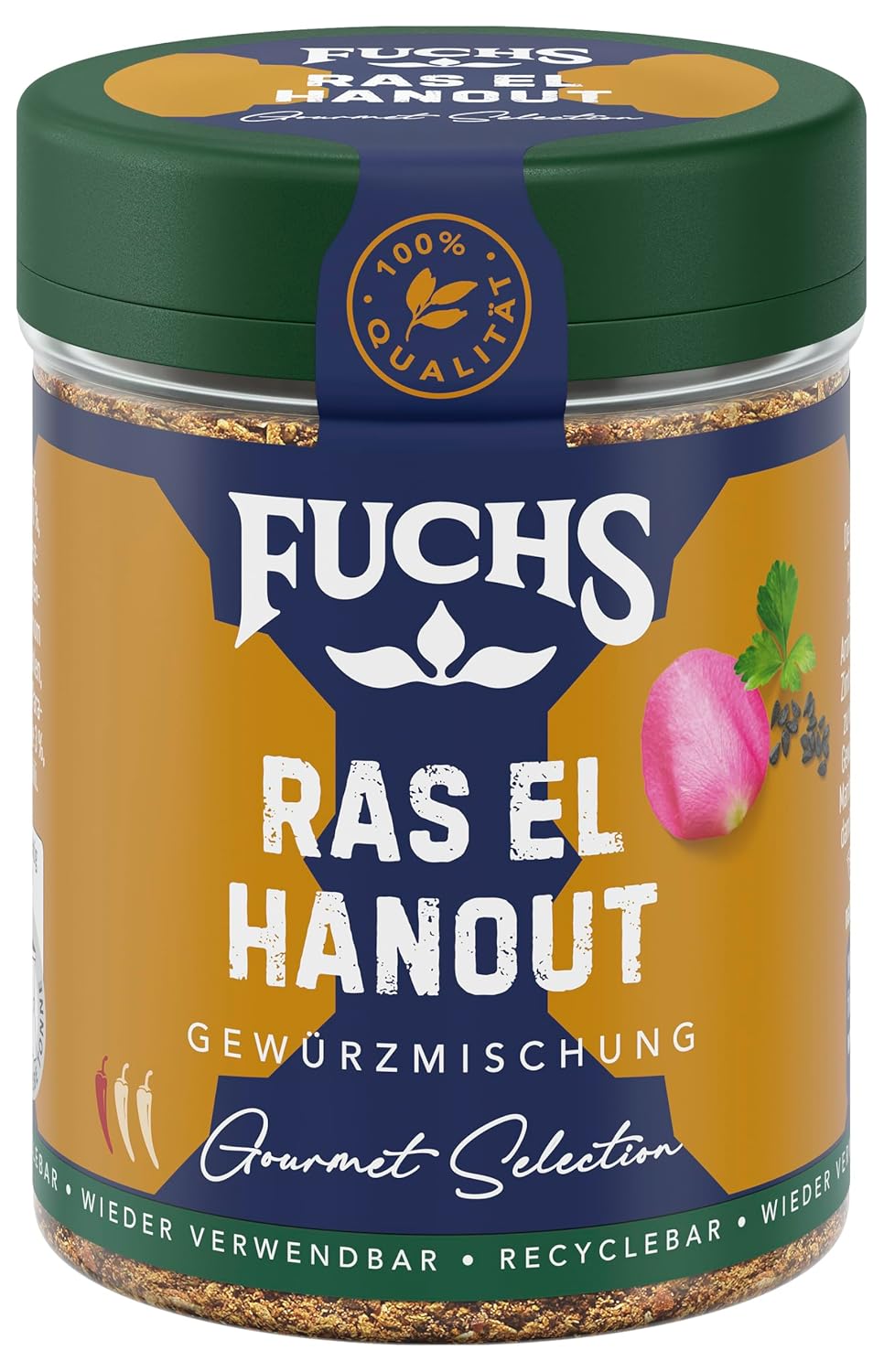 Fuchs Spices Gourmet Selection Mellanöstern/Afrika - Couscous och Bulgur Spice Mix Påfyllningsbar kryddmix för kryddning Bulgurrätter Vegansk 55g