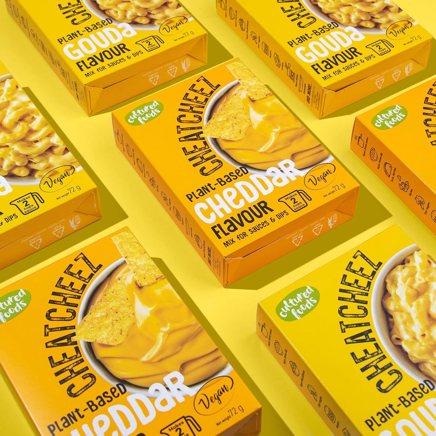 Cultured Foods CHEATCHEEZ Vegansk Goudasås - laktos- och glutenfri