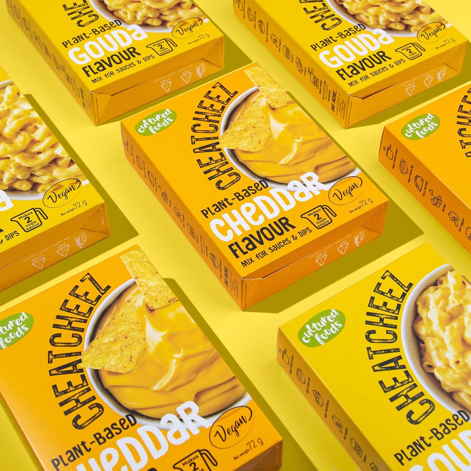 Cultured Foods CHEATCHEEZ Vegansk Goudasås - laktos- och glutenfri