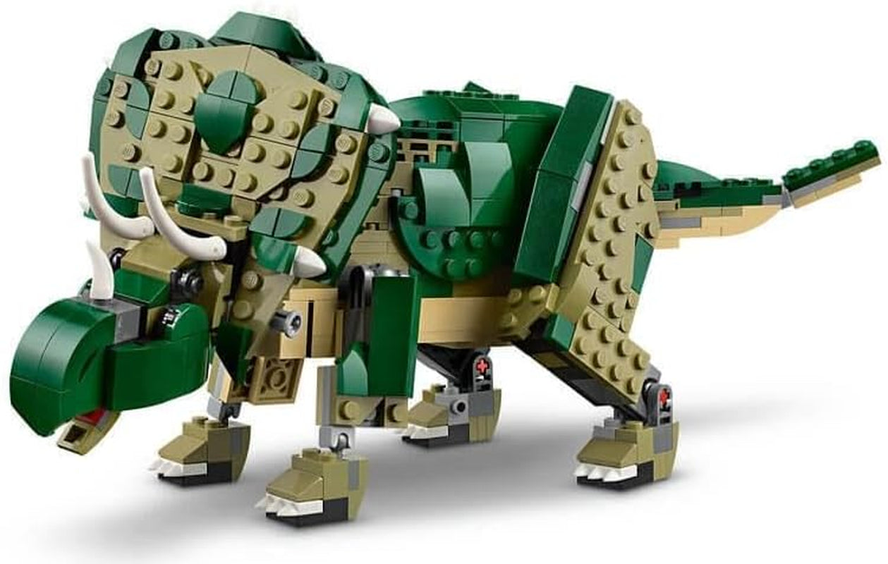 LEGO Creator T.Rex, Dino 3-i-1 Transformable Triceratops eller Pterodactyl, Mobil dinosauriemodell för barn, present till pojkar och flickor 31151 Byggset Besuche den LEGO-Store