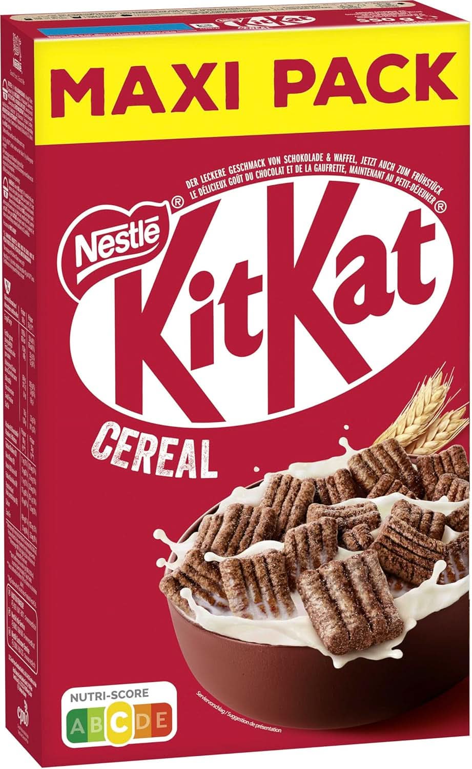 Nestlé KITKAT Spannmål, knapriga frukostflingor med Kitkat-wafers, förpackning 8 x 550 gram Spannmål Naty Shop