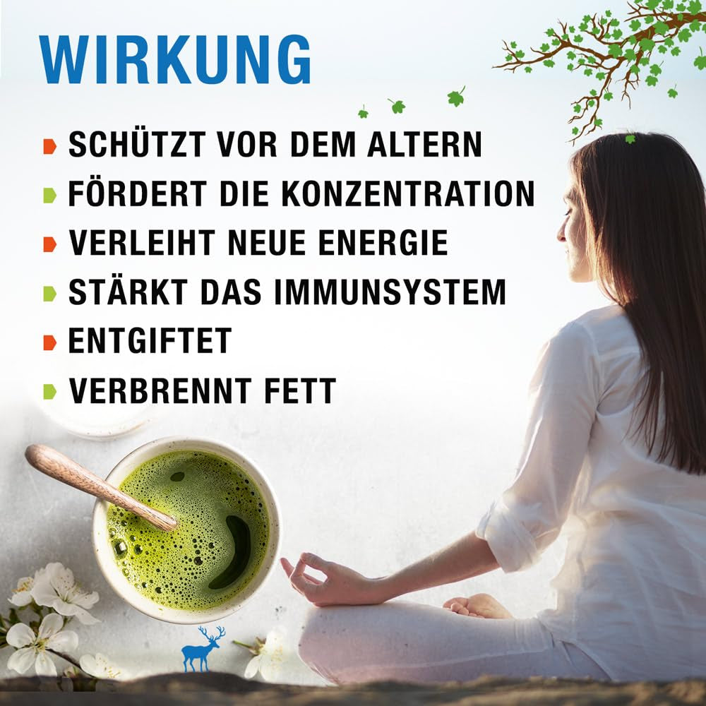 ORIGEENS BIO MATCHA CEREMONIELL GRADE "SHIKA" - Ekologiskt japanskt te från Shizuoka - Matcha Latte/Usucha - 30g påfyllningspåse - Ceremoniellt ekologiskt Matcha grönt tepulver