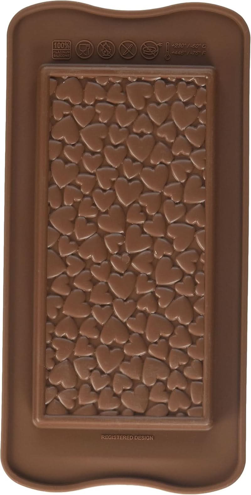 Silikonform Silikomart Love Tabletter 15,5 x 7,7 x H 0,9 cm, 85 ml, 1 hålrum (SCG38) Kitchen Naty Shop
