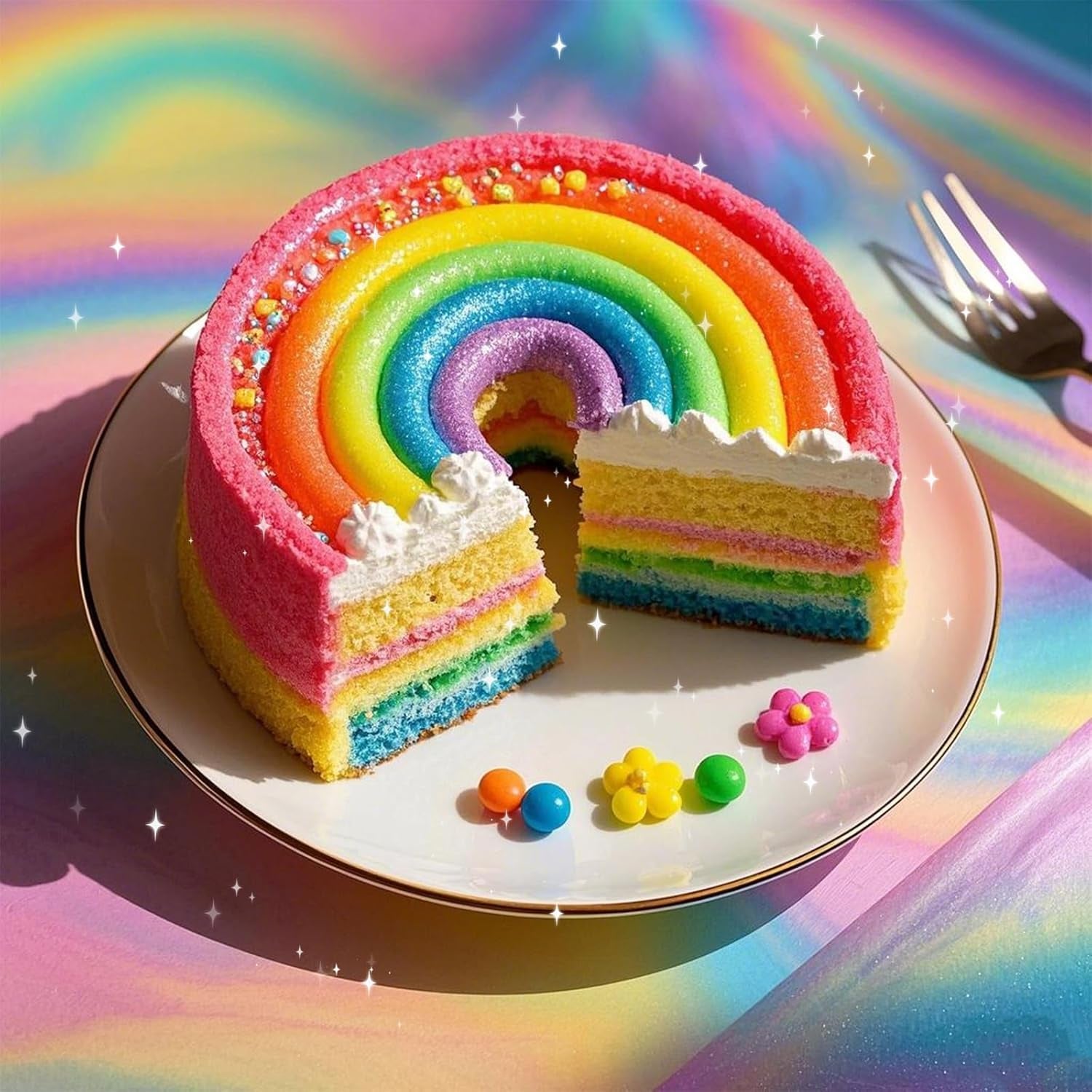 Ätbart glitter - 6G matfärgningspulver för choklad, jordgubbar, muffins, kakor, fondant (guld)