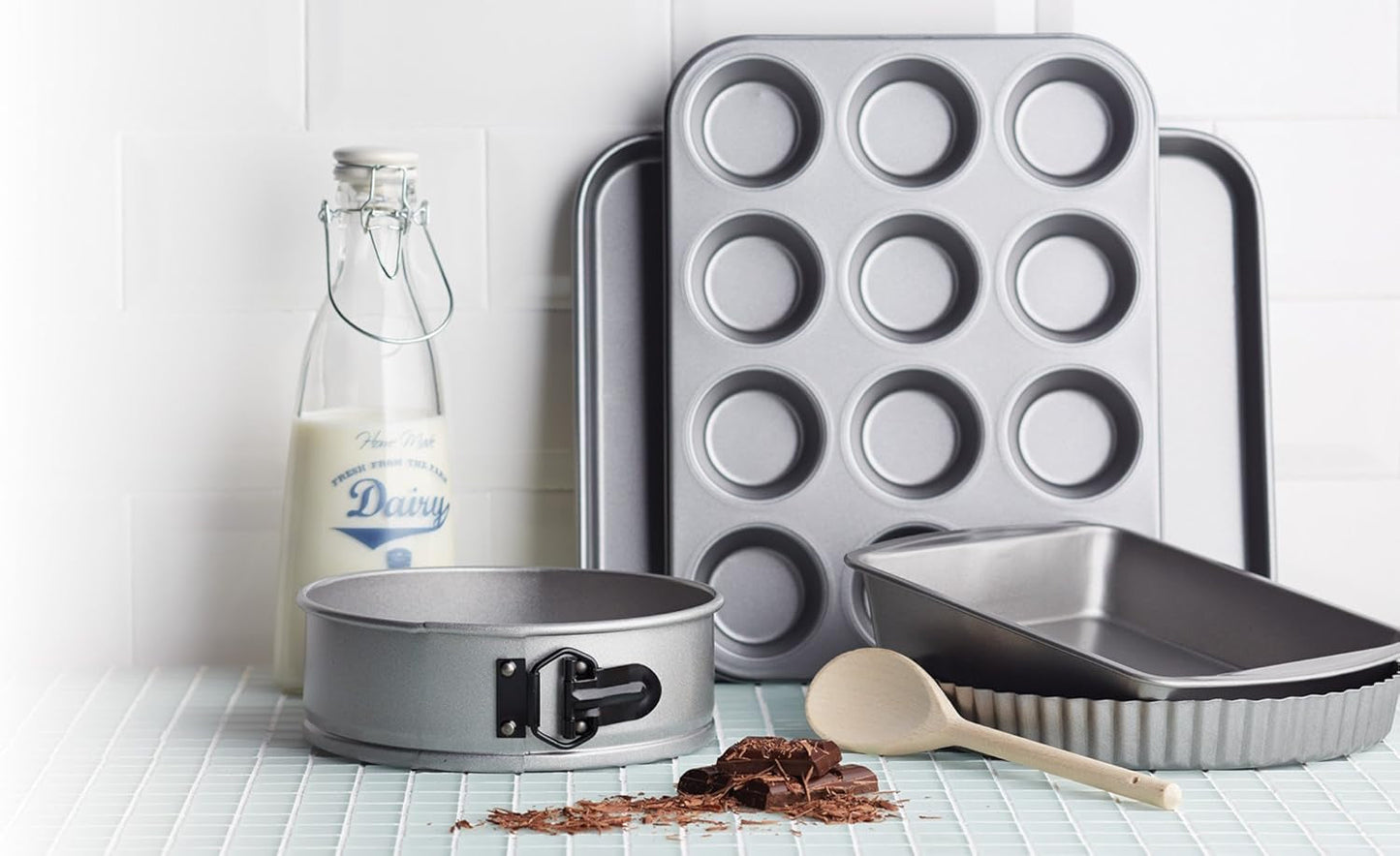 Bakplåt för köksmuffins, non-stick lock, rymmer 12 muffins, 35 cm X 27 cm Naty Shop bakformar och plåtar