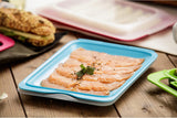 TATAY Fresh Slicer Box Set med 4, BPA-fri, återanvändbar, stapelbar, diskmaskin & MWO, slumpmässiga färger. Mått 17 cm x 3,2 cm x 25,2 cm Naty Shop matförvaringslådor