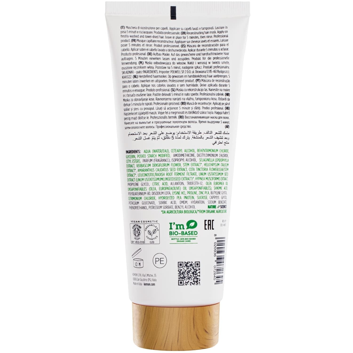 KEMON Actyva Nuova Fibra Mask 200 ml Hårmask Naty Shop