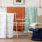 BEDSURE Quiltat täcke Hel/Drottning (88" X 88") Vita täcken och täcken Naty Shop
