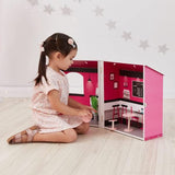 Teamson Kids - Dreamland City Café Dollhouse 30cm - Rosa/Vit/Svart