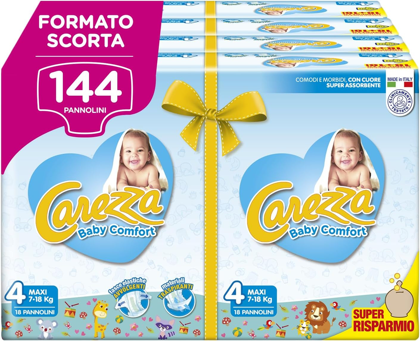 Baby Comfort Maxi | Storlek 4 (7-18 kg) | 144 blöjor