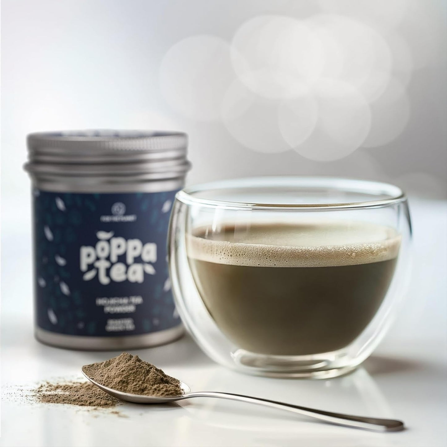 Poppatea Hojicha tepulver - rostat grönt te (50g refillpåse)