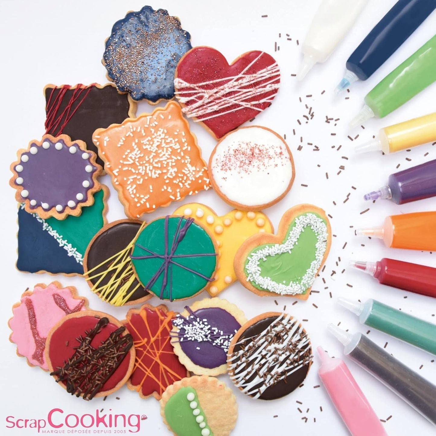 Scrapcooking - Brun chokladpenna - Chokladskrivsocker 25 g - Ätlig dekorativ sockerpenna - Skriva och rita - Märkning av fondant, glasyr, kakor - 6801