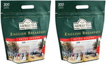 Ahmad Tea - Engelsk frukost - Svart frukostte - Assam & Ceylon Tea - Bandlösa engelska tepåsar med 2 g te per portion - Stort paket med 300 tepåsar (2-pack)