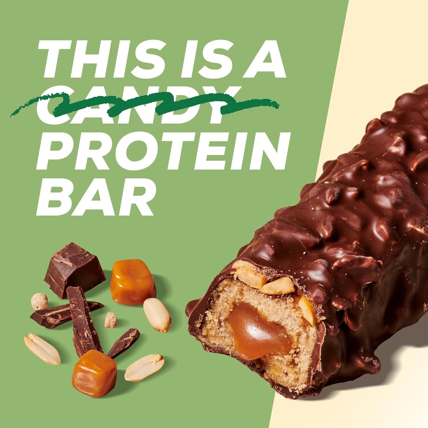 MaxiNutrition Krämig vegansk proteinbar med choklad, jordnötter och kola 12x45g - vegansk proteinbar, 18% protein, 8,3g per bar, låg sockerhalt (0,9g), inget tillsatt socker, inga konstgjorda smakämnen