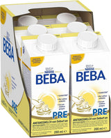 BEBA PRE Initial mjölk från födseln, barnmat med DHA, endast laktos, utan palmolja, förpackning 3 (3 x 800 g) Naty Shop PRE, set 6 x 200 ml 6 x 200 ml