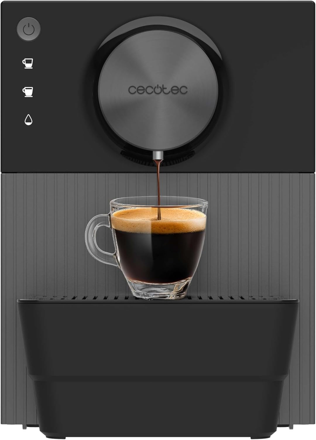 Cecotec Cremmaet Cube kompakt espressomaskin, 1350 W, presssystem 10 g, förinfusionssystem, 19 bar, termoblocksystem, 5 malinställningar, touchkontrollpanel