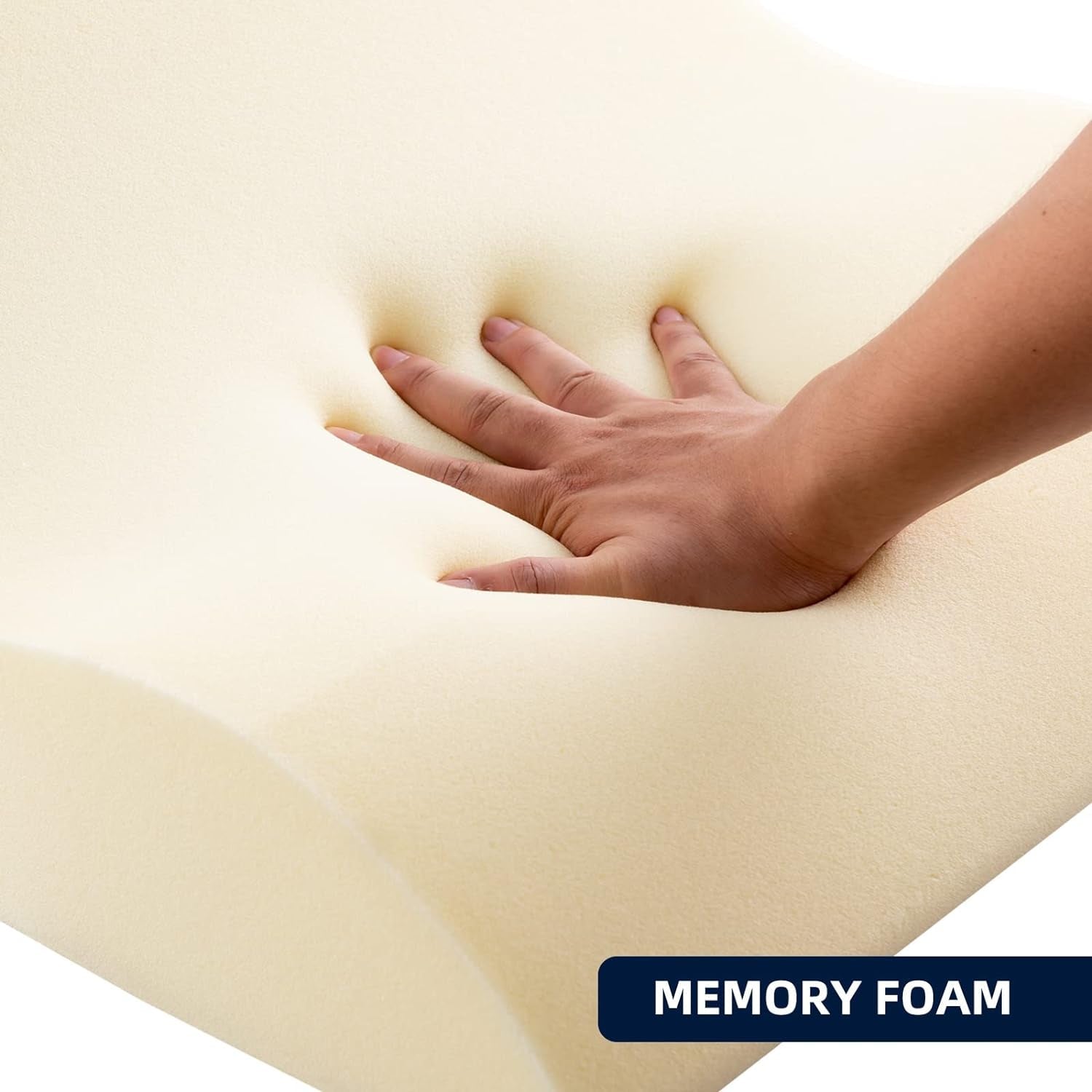 Läskudde för säng och soffa - Memory Foam fjäderkudde - Ergonomisk ryggkudde - Perfekt för att stödja ryggen medan du kopplar av, spelar, läser eller tittar på TV - Bred