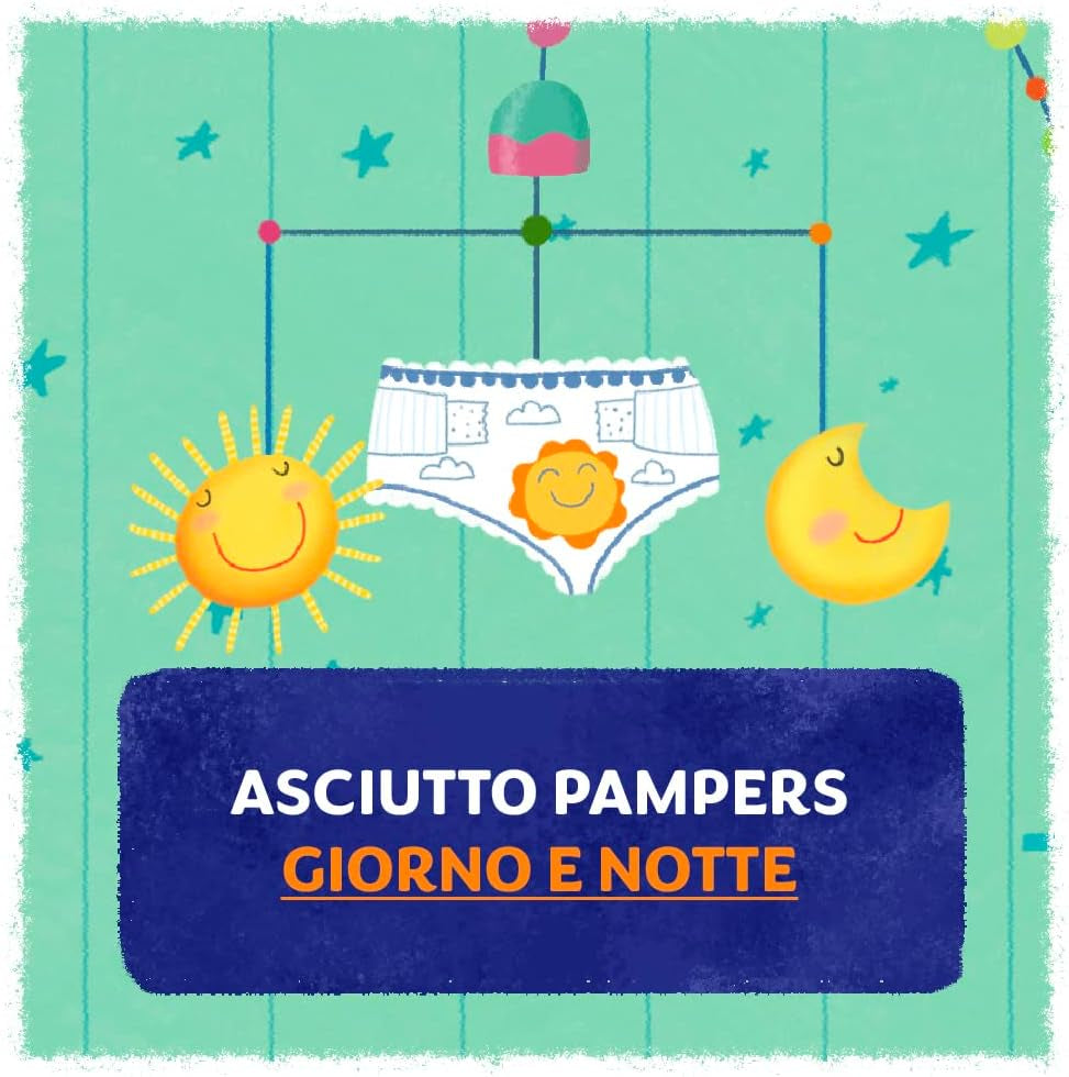 Pampers Sun and Moon Midi-blöjor, stl 3 (4-9 kg), 120 blöjor