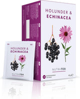 Nutra-te fläderbär & echinacea, immunitets- och förkylningste, immunstödste, kallkamp, ​​20 återanvändbara tepåsar, naturligt örtte