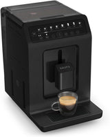 Krups EA897B Evidence ECOdesign automatisk espressomaskin, automatisk espresso- och cappuccinofunktion, Quattro Force-teknik, entrycksmjölkkoppar, 8 förinställningar, mjölksystem, 1450W