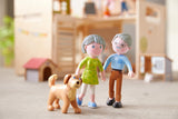 HABA 306147 - Little Friends lekset morföräldrar, flexibla dockor och djur från 3 år och uppåt, flerfärgad