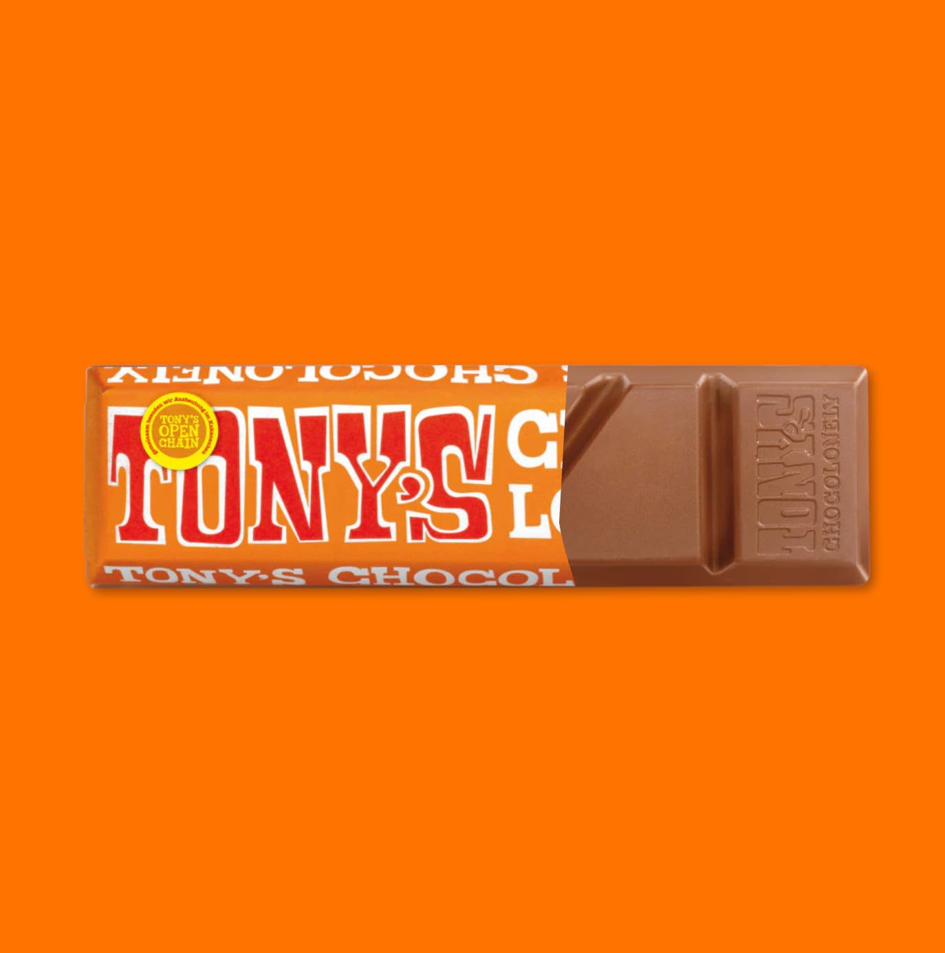 Tony's Chocolonely, mjölkchoklad med kola och havssalt 47g